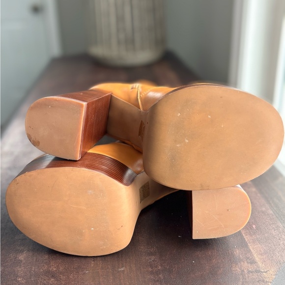 Jeffrey Campbell Timewarp Platform Heeled Boots- Natural - Picture 14 of 17